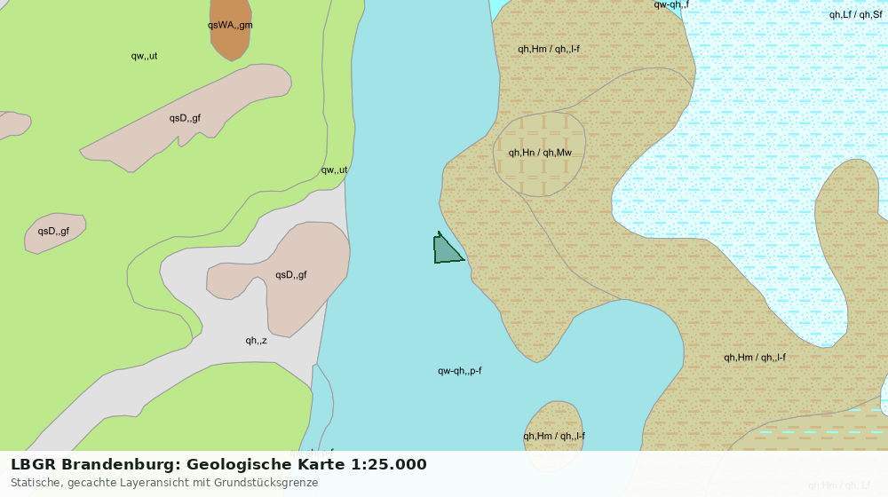 Statische Kartenansicht: LBGR Brandenburg: Geologische Karte 1:25.000