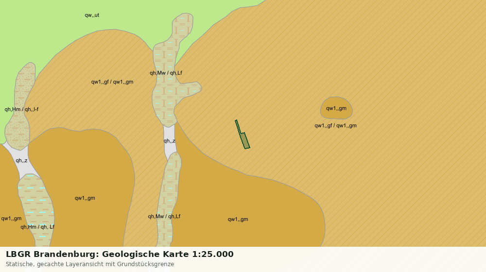 Statische Kartenansicht: LBGR Brandenburg: Geologische Karte 1:25.000