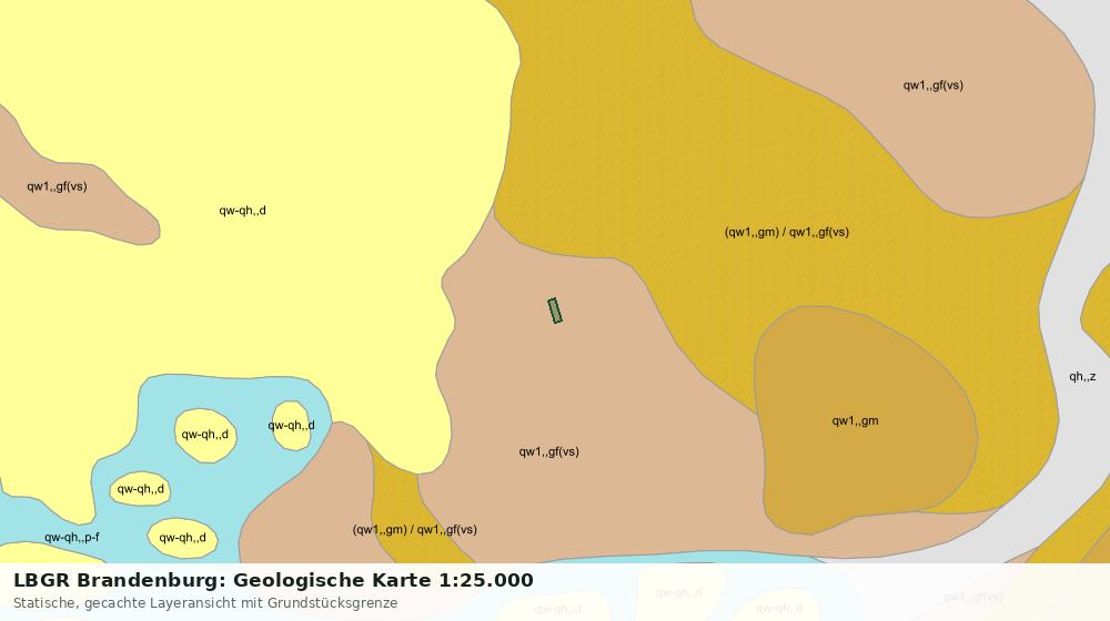 Statische Kartenansicht: LBGR Brandenburg: Geologische Karte 1:25.000