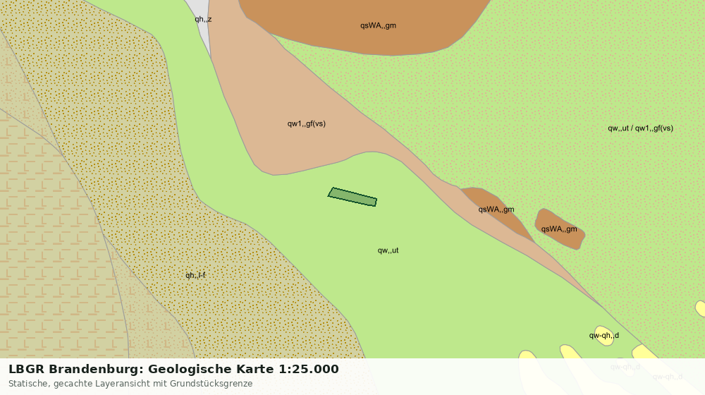Statische Kartenansicht: LBGR Brandenburg: Geologische Karte 1:25.000