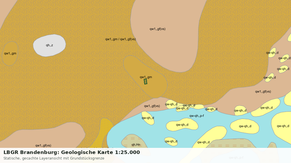 Statische Kartenansicht: LBGR Brandenburg: Geologische Karte 1:25.000