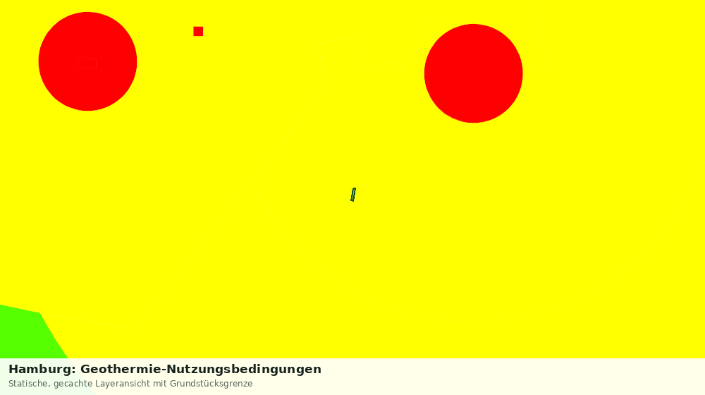 Statische Kartenansicht: Hamburg: Geothermie-Nutzungsbedingungen