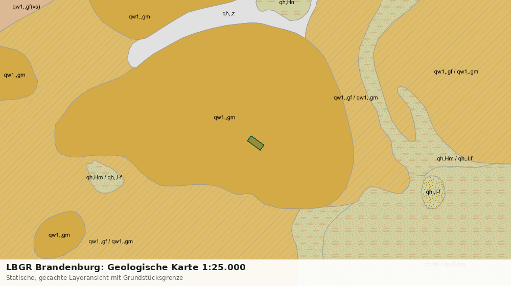 Statische Kartenansicht: LBGR Brandenburg: Geologische Karte 1:25.000