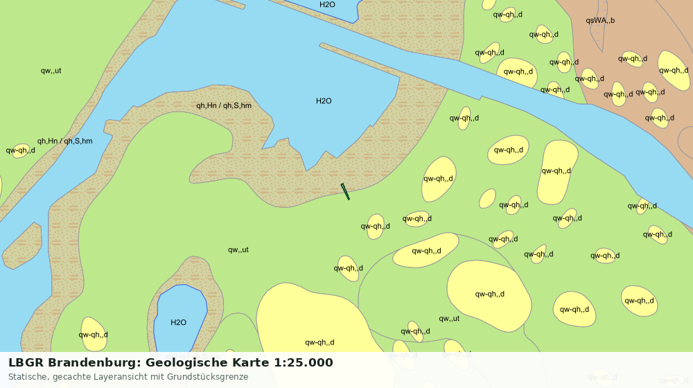 Statische Kartenansicht: LBGR Brandenburg: Geologische Karte 1:25.000