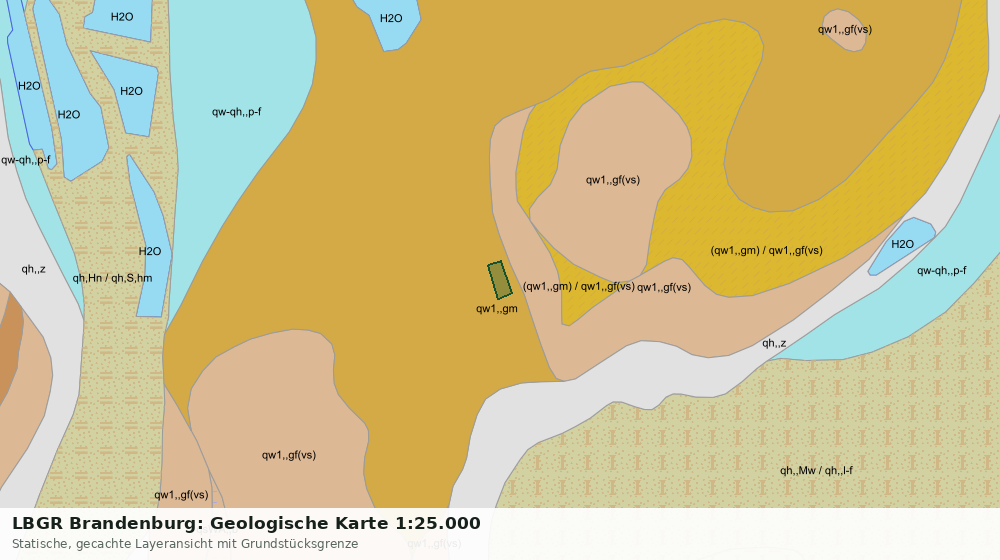 Statische Kartenansicht: LBGR Brandenburg: Geologische Karte 1:25.000