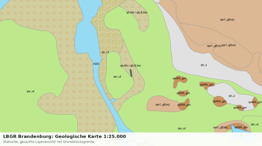 Statische Kartenansicht: LBGR Brandenburg: Geologische Karte 1:25.000