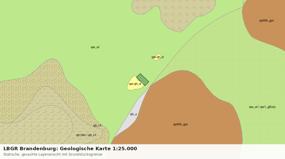 Statische Kartenansicht: LBGR Brandenburg: Geologische Karte 1:25.000