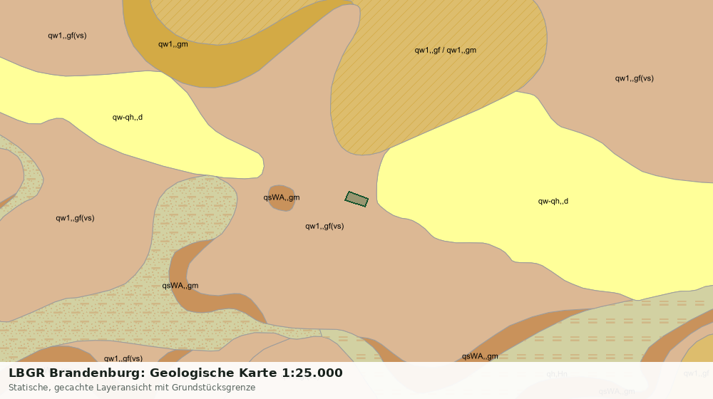Statische Kartenansicht: LBGR Brandenburg: Geologische Karte 1:25.000