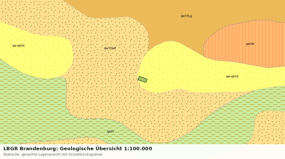 Statische Kartenansicht: LBGR Brandenburg: Geologische Übersicht 1:100.000