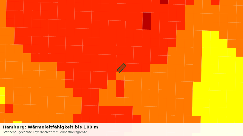 Statische Kartenansicht: Hamburg: Wärmeleitfähigkeit bis 100 m