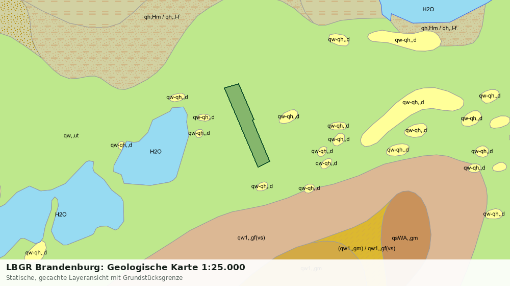 Statische Kartenansicht: LBGR Brandenburg: Geologische Karte 1:25.000