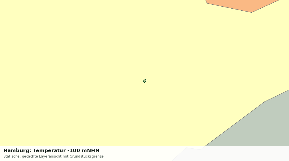 Statische Kartenansicht: Hamburg: Temperatur -100 mNHN