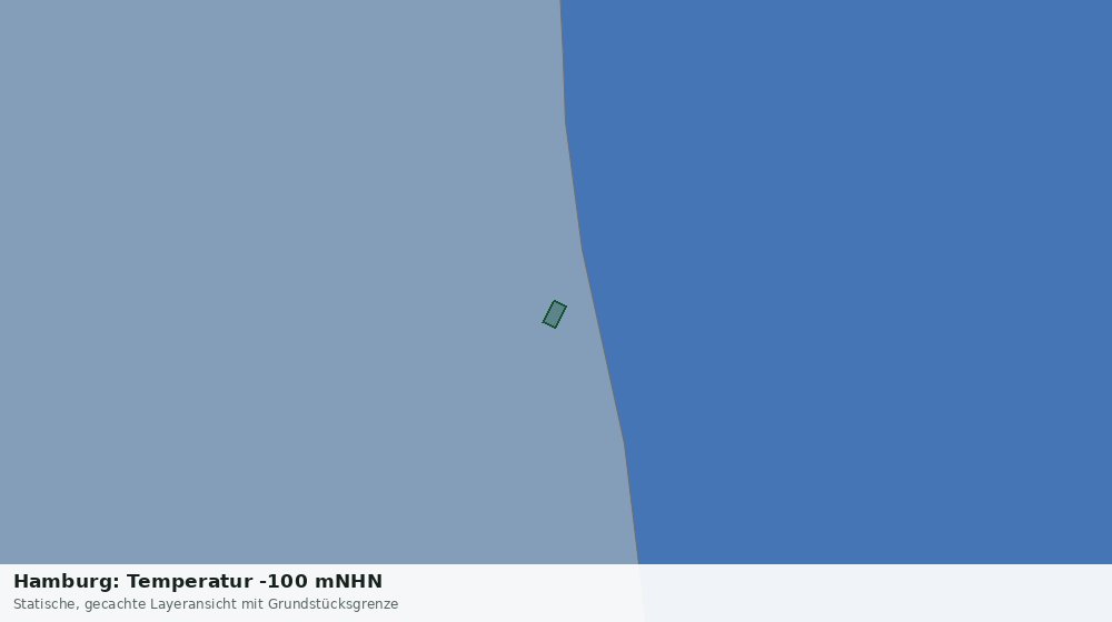 Statische Kartenansicht: Hamburg: Temperatur -100 mNHN