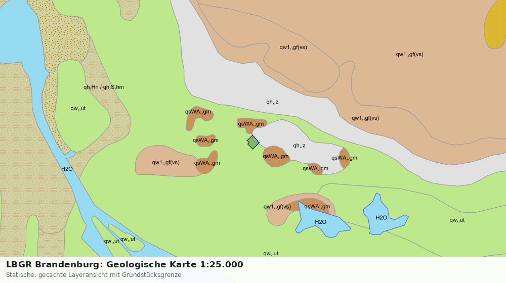 Statische Kartenansicht: LBGR Brandenburg: Geologische Karte 1:25.000