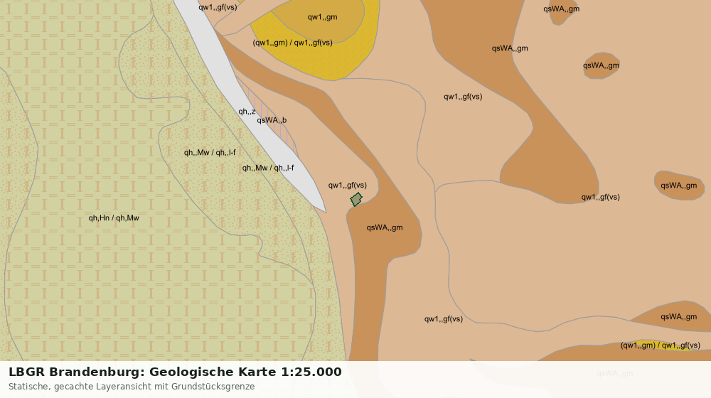 Statische Kartenansicht: LBGR Brandenburg: Geologische Karte 1:25.000