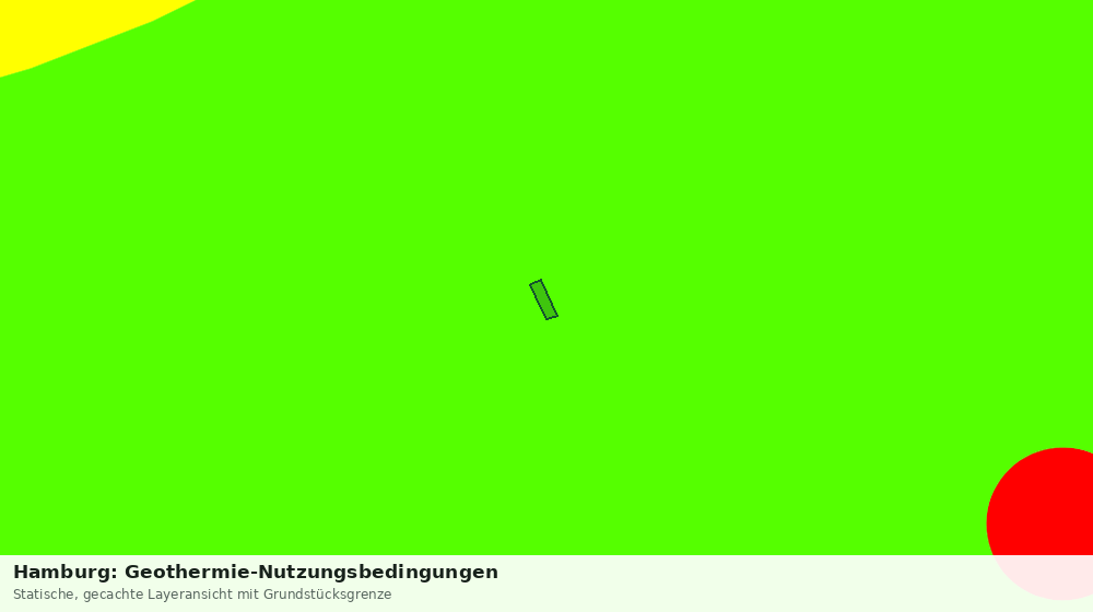 Statische Kartenansicht: Hamburg: Geothermie-Nutzungsbedingungen