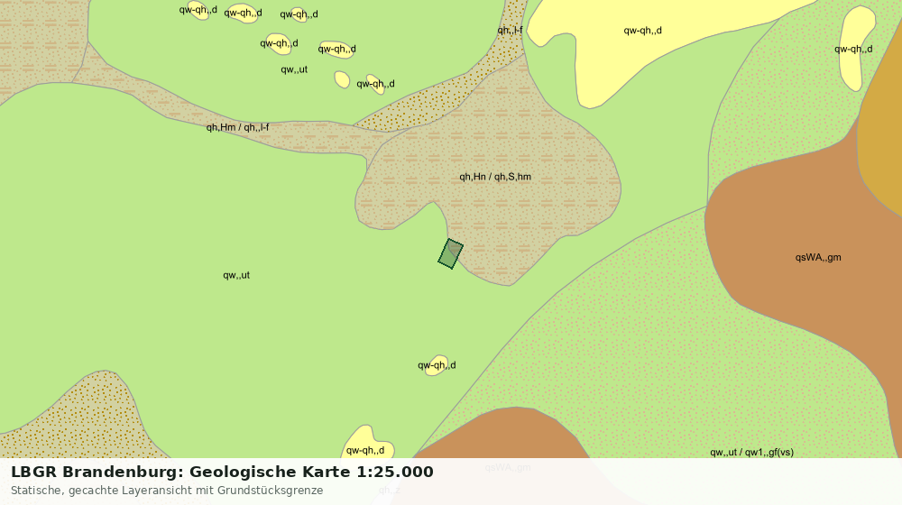 Statische Kartenansicht: LBGR Brandenburg: Geologische Karte 1:25.000
