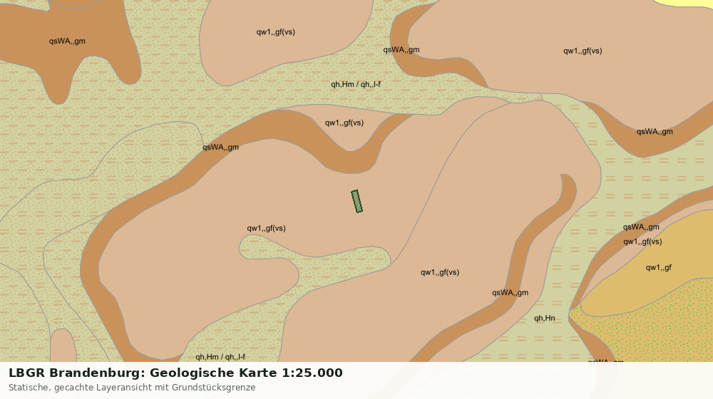 Statische Kartenansicht: LBGR Brandenburg: Geologische Karte 1:25.000