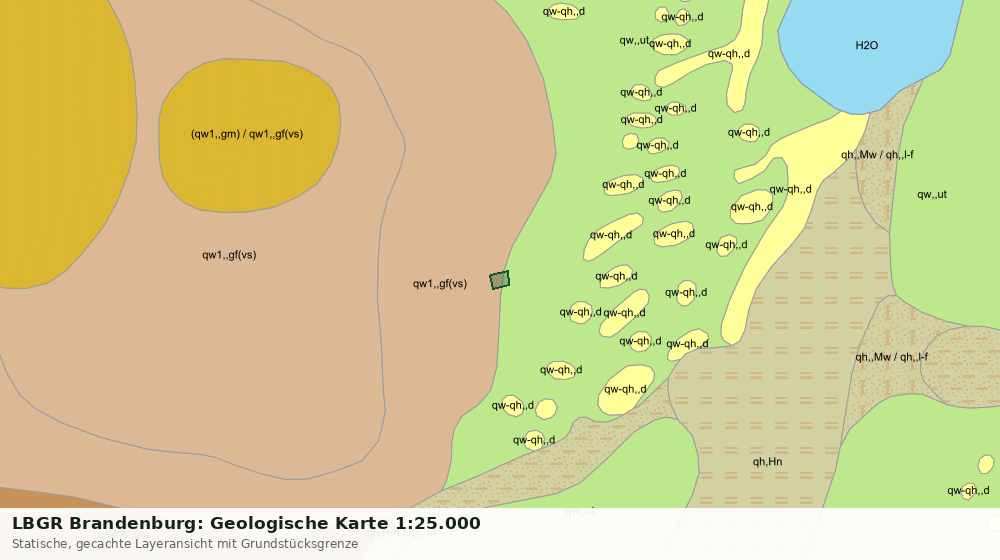 Statische Kartenansicht: LBGR Brandenburg: Geologische Karte 1:25.000
