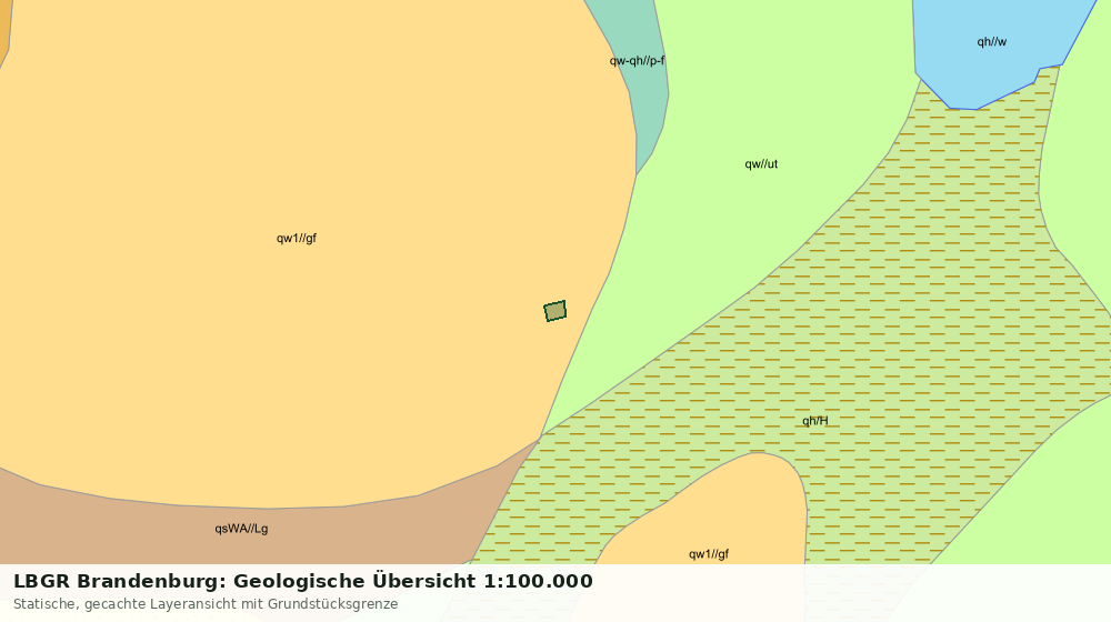 Statische Kartenansicht: LBGR Brandenburg: Geologische Übersicht 1:100.000