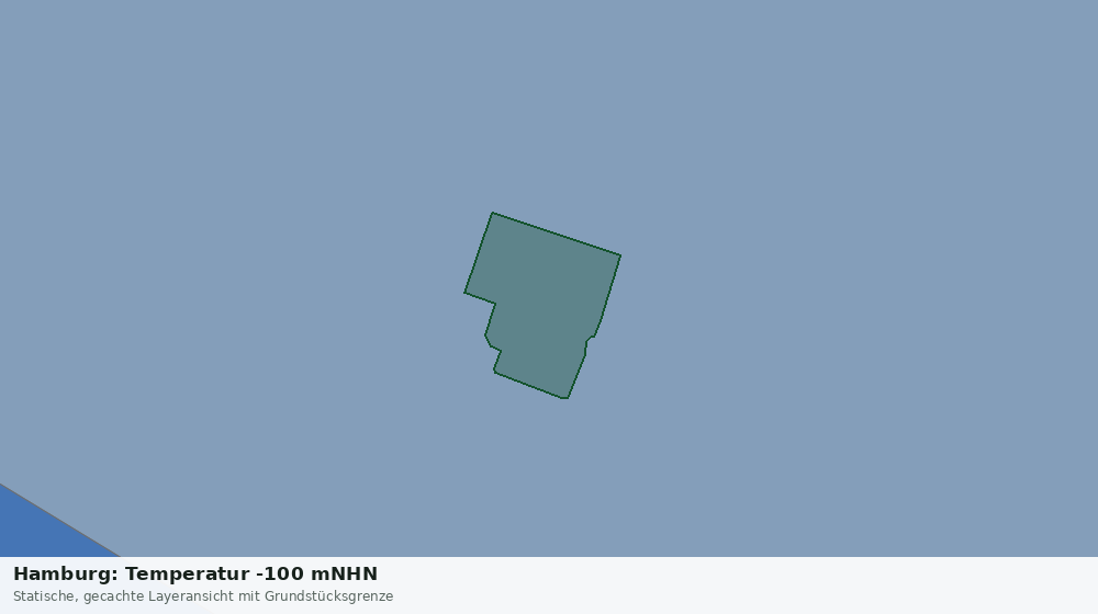 Statische Kartenansicht: Hamburg: Temperatur -100 mNHN