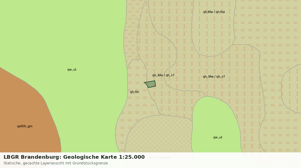 Statische Kartenansicht: LBGR Brandenburg: Geologische Karte 1:25.000