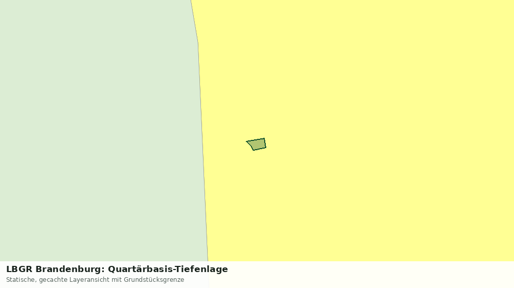 Statische Kartenansicht: LBGR Brandenburg: Quartärbasis-Tiefenlage