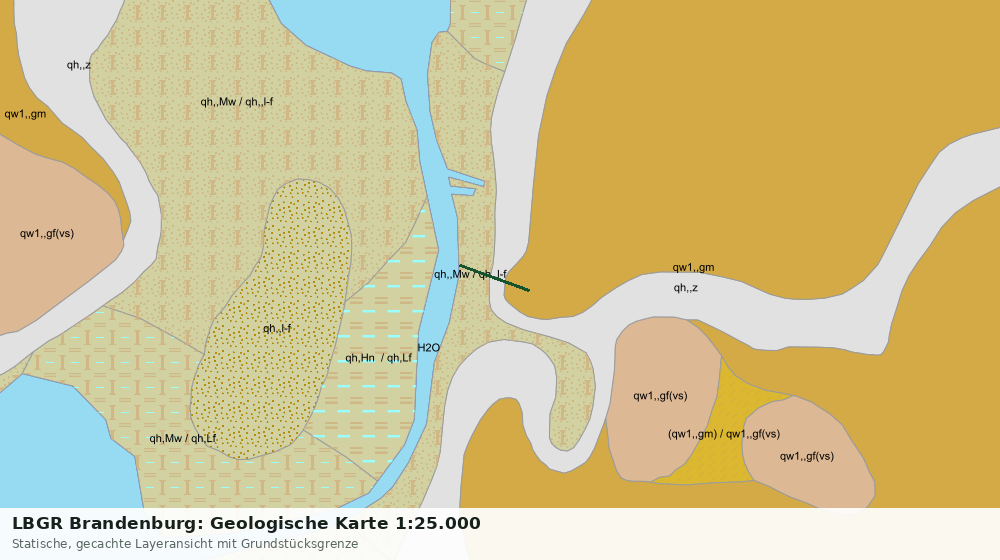 Statische Kartenansicht: LBGR Brandenburg: Geologische Karte 1:25.000