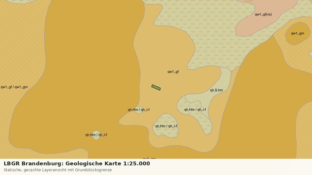 Statische Kartenansicht: LBGR Brandenburg: Geologische Karte 1:25.000