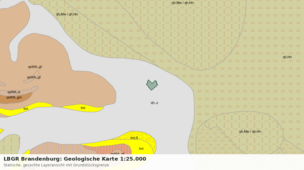 Statische Kartenansicht: LBGR Brandenburg: Geologische Karte 1:25.000