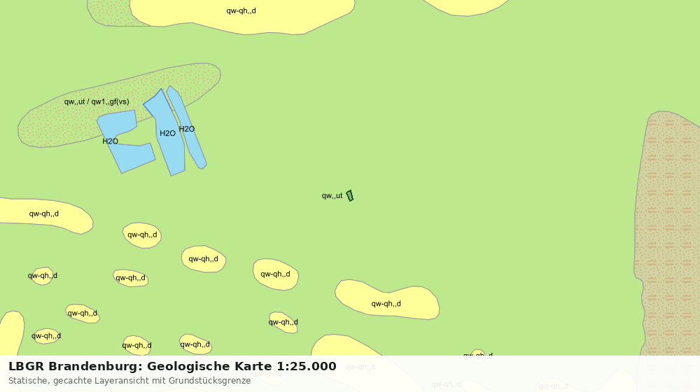 Statische Kartenansicht: LBGR Brandenburg: Geologische Karte 1:25.000