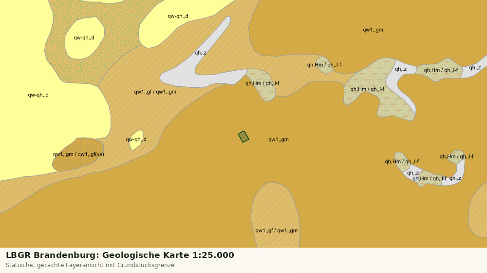 Statische Kartenansicht: LBGR Brandenburg: Geologische Karte 1:25.000
