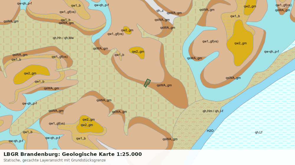 Statische Kartenansicht: LBGR Brandenburg: Geologische Karte 1:25.000