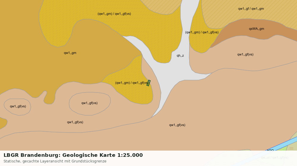 Statische Kartenansicht: LBGR Brandenburg: Geologische Karte 1:25.000