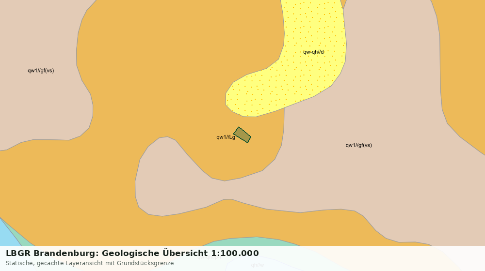 Statische Kartenansicht: LBGR Brandenburg: Geologische Übersicht 1:100.000
