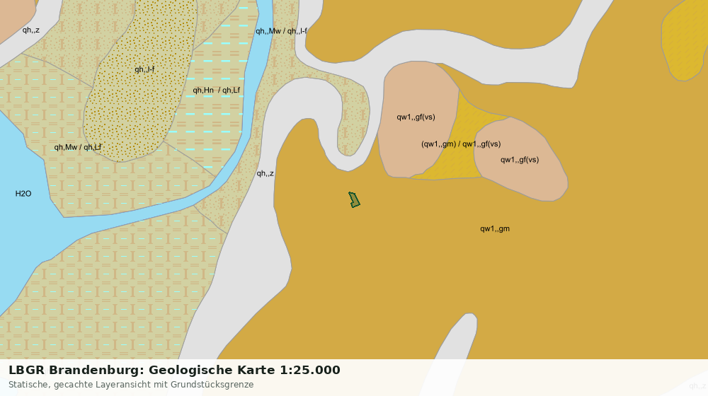 Statische Kartenansicht: LBGR Brandenburg: Geologische Karte 1:25.000