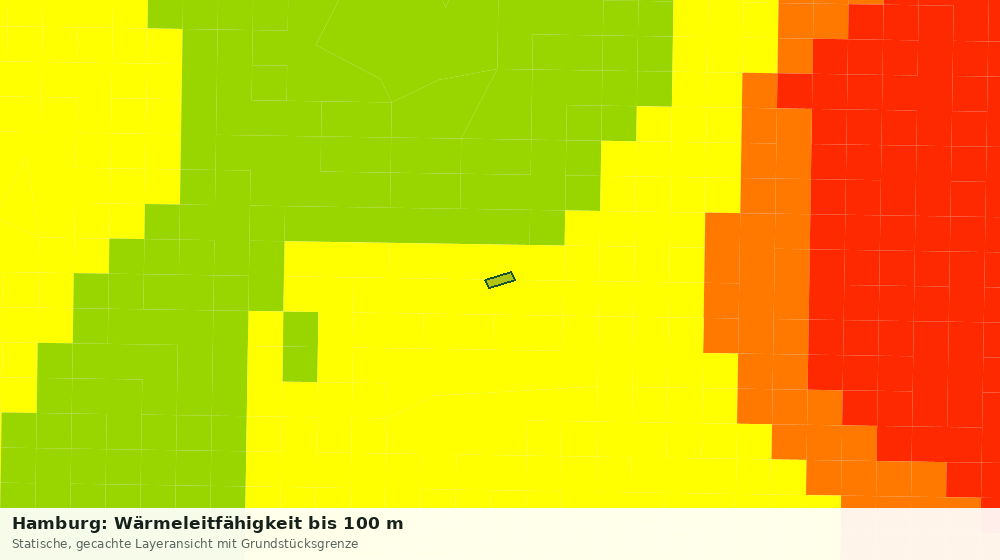 Statische Kartenansicht: Hamburg: Wärmeleitfähigkeit bis 100 m