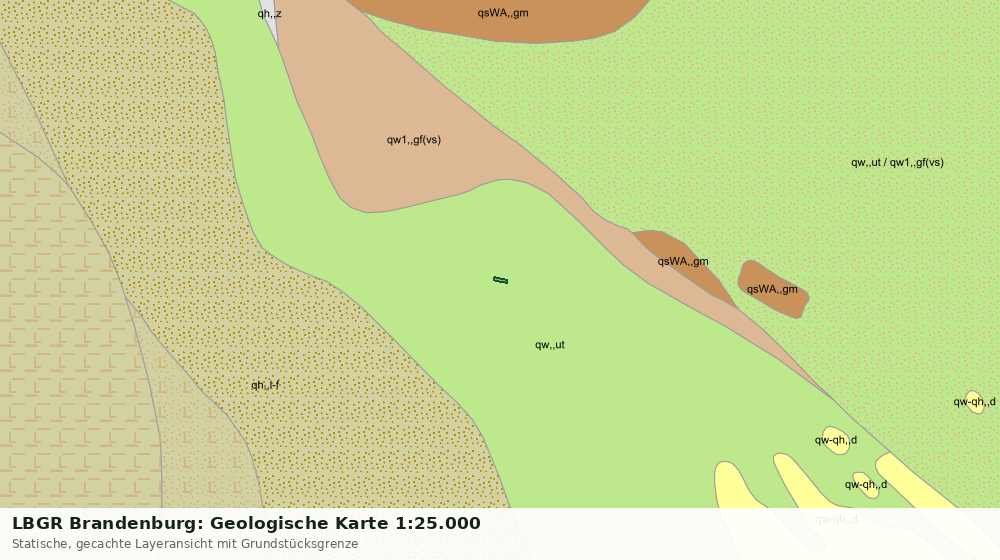 Statische Kartenansicht: LBGR Brandenburg: Geologische Karte 1:25.000