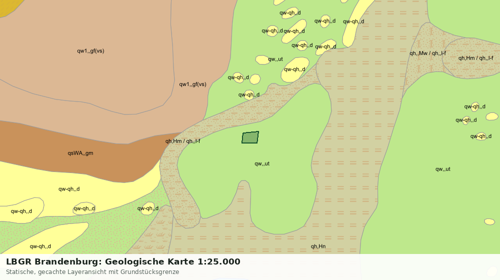 Statische Kartenansicht: LBGR Brandenburg: Geologische Karte 1:25.000