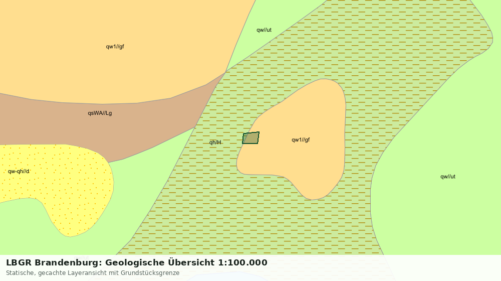 Statische Kartenansicht: LBGR Brandenburg: Geologische Übersicht 1:100.000