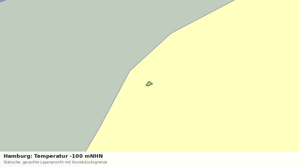 Statische Kartenansicht: Hamburg: Temperatur -100 mNHN