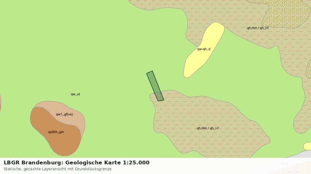 Statische Kartenansicht: LBGR Brandenburg: Geologische Karte 1:25.000