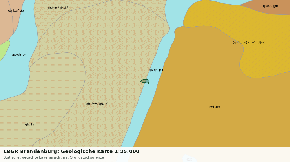 Statische Kartenansicht: LBGR Brandenburg: Geologische Karte 1:25.000