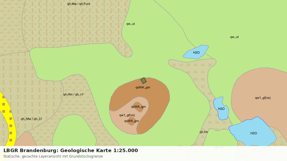Statische Kartenansicht: LBGR Brandenburg: Geologische Karte 1:25.000