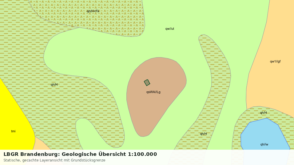 Statische Kartenansicht: LBGR Brandenburg: Geologische Übersicht 1:100.000