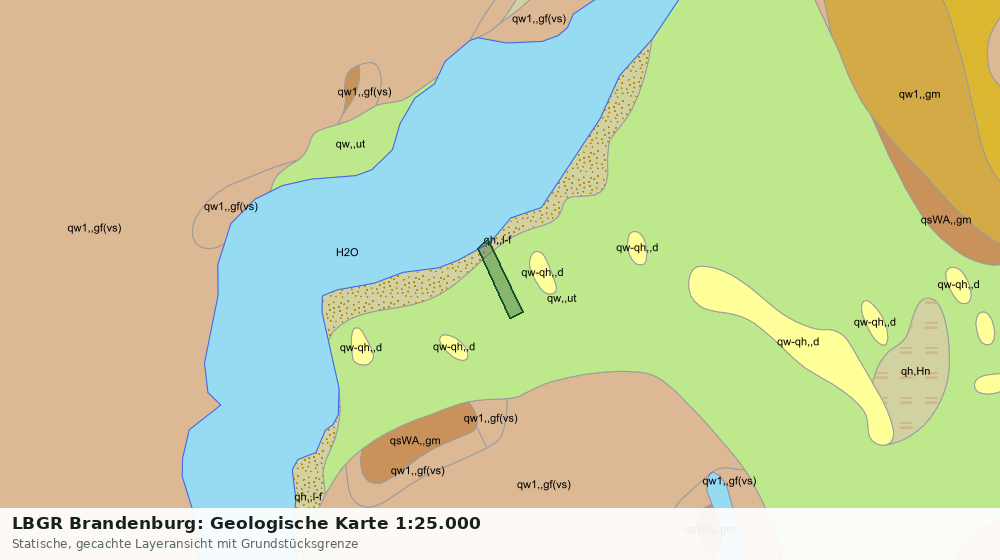 Statische Kartenansicht: LBGR Brandenburg: Geologische Karte 1:25.000
