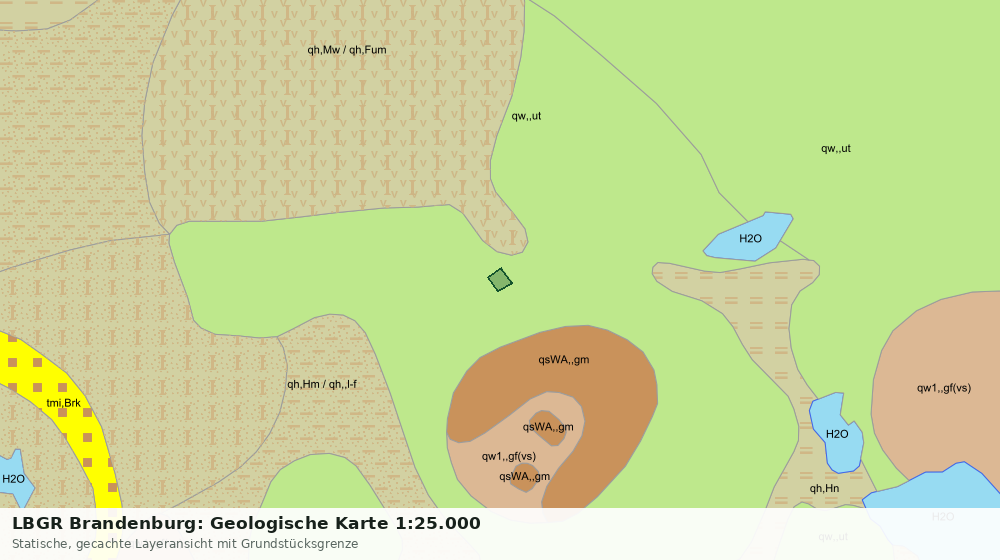 Statische Kartenansicht: LBGR Brandenburg: Geologische Karte 1:25.000