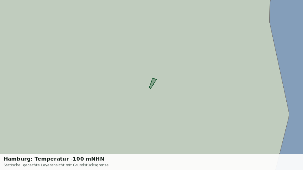 Statische Kartenansicht: Hamburg: Temperatur -100 mNHN