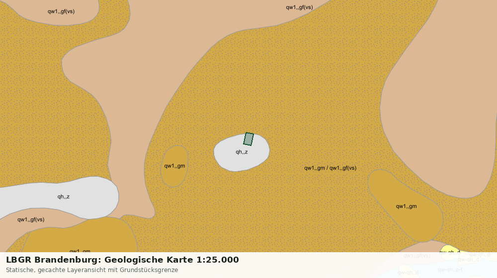 Statische Kartenansicht: LBGR Brandenburg: Geologische Karte 1:25.000
