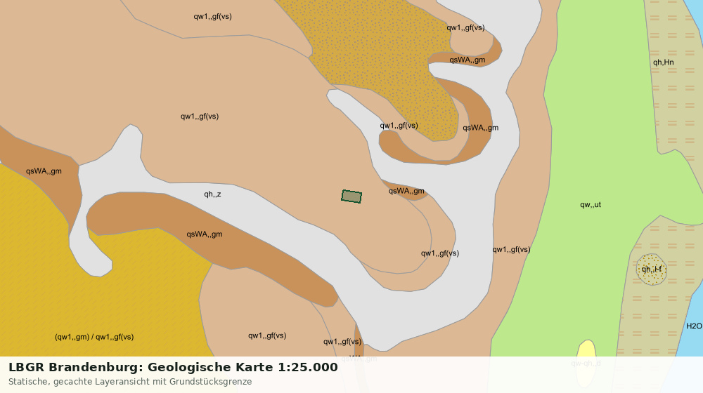 Statische Kartenansicht: LBGR Brandenburg: Geologische Karte 1:25.000